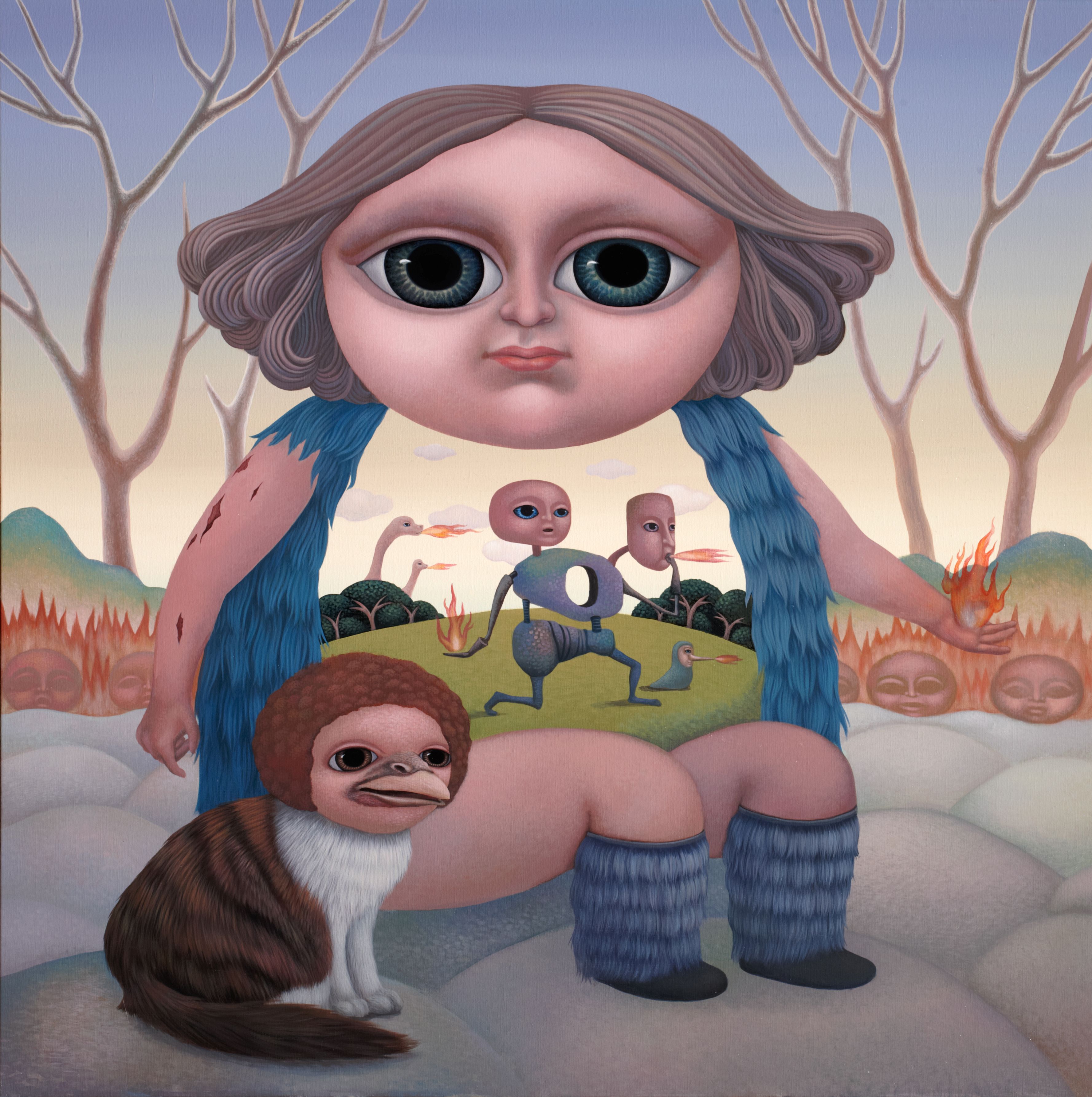 山丘上的火精靈