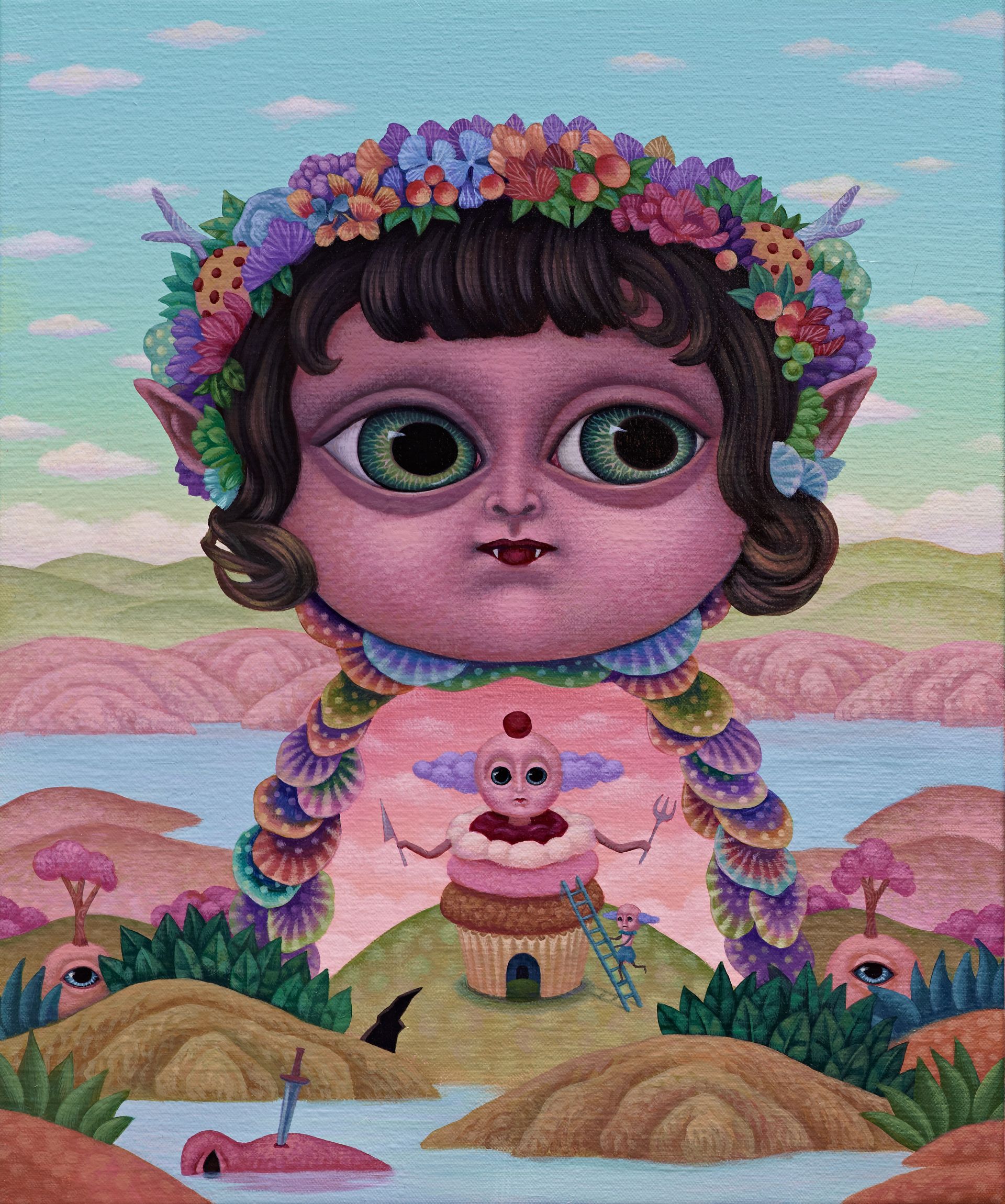 左瞪的頭花花巫婆