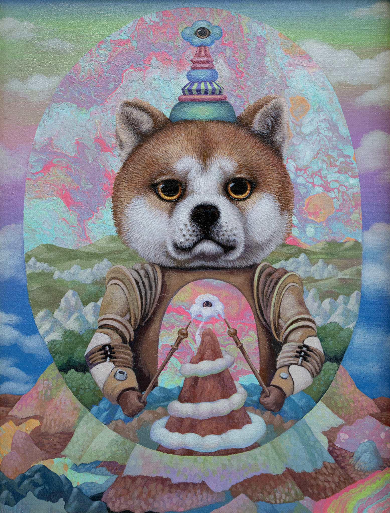 聖像：穿著鎧甲的柴犬